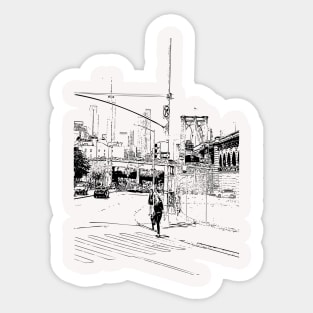 Brooklyn New York Tee Sticker